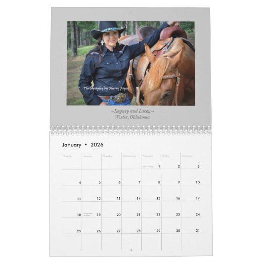 ~Women and their Horses of SoutheEast Oklahoma~ Kalender (Jan 2026)