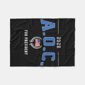 Women AOC 2028 voor President Alexandria Ocasio-Co Fleece Deken (Voorkant (Horizontaal))