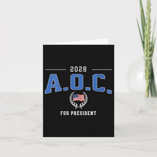 Women AOC 2028 voor President Alexandria Ocasio-Co Kaart (Voorkant)