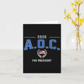 Women AOC 2028 voor President Alexandria Ocasio-Co Kaart (Gele Bloem)