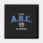 Women AOC 2028 voor President Alexandria Ocasio-Co Magneet (Voorkant)