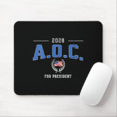 Women AOC 2028 voor President Alexandria Ocasio-Co Muismat (Met muis)
