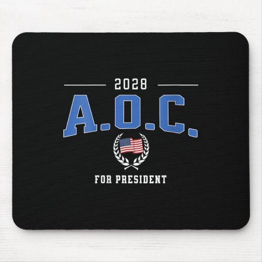Women AOC 2028 voor President Alexandria Ocasio-Co Muismat (Voorkant)