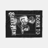 Women Are Born To Serve Men Funny Retro Girl  Fleece Deken (Voorkant (Horizontaal))