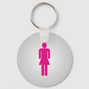 Women Bathroom Logo Sleutelhanger
