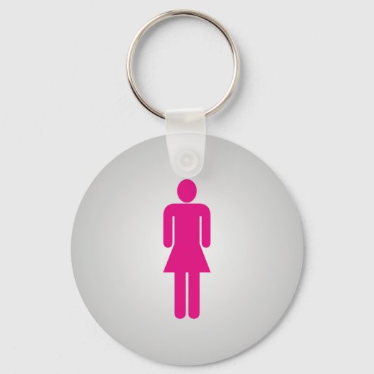 Women Bathroom Logo Sleutelhanger (Voorkant)
