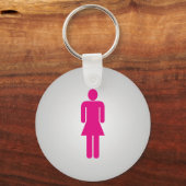 Women Bathroom Logo Sleutelhanger (Voorkant)