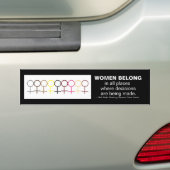 Women Belong Justice Ruth Bader Ginsburg RBG Quote Bumpersticker (Op auto)