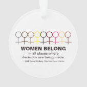 Women Belong Justice Ruth Bader Ginsburg RBG Quote Ornament (achterkant)