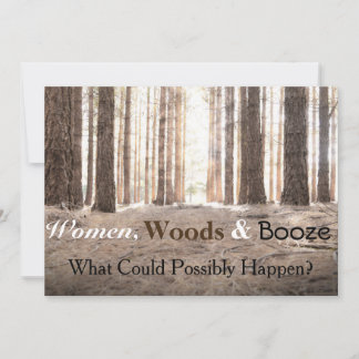 "Women Bossen Booze" Bachelorette Party Invitation Kaart