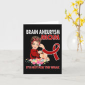 Women Brain Aneurysm Awareness Ribbon Kaart (Gele Bloem)