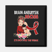 Women Brain Aneurysm Awareness Ribbon Magneet (Voorkant)