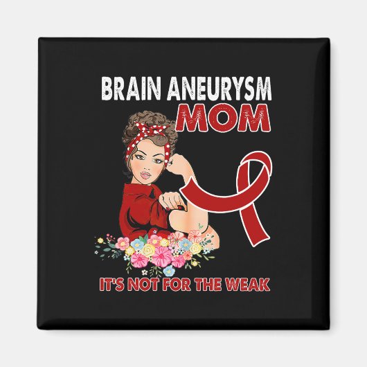 Women Brain Aneurysm Awareness Ribbon Magneet (Voorkant)
