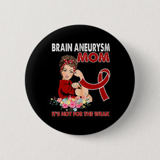 Women Brain Aneurysm Awareness Ribbon Ronde Button 5,7 Cm