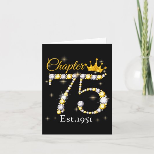 Women Chapter 75 Fabulous Est 1951 75th Birthday Q Kaart (Voorkant)