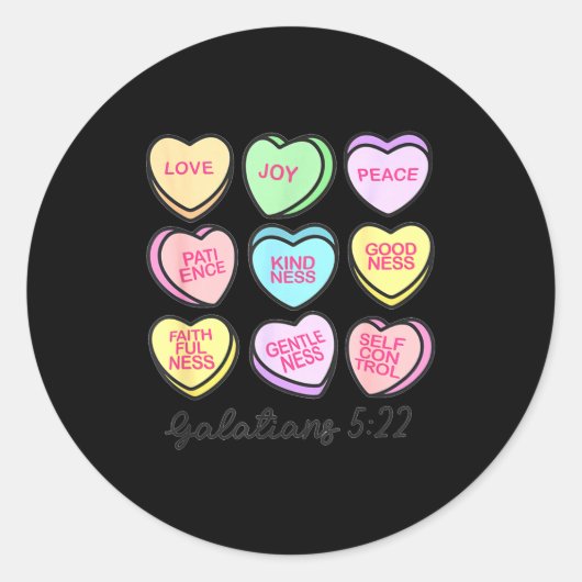 Women Christian Valentine Galatians Conversation H Ronde Sticker (Voorkant)