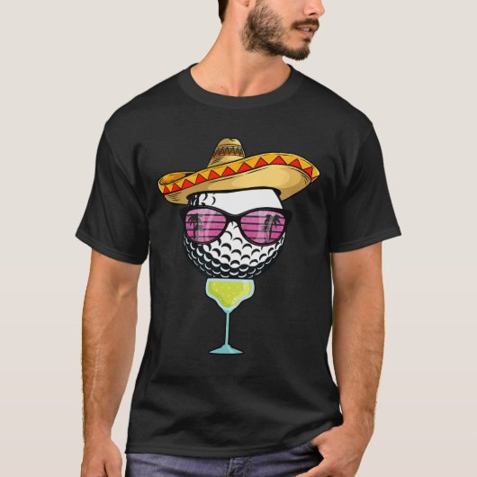 Women Cinco De Mayo Golf Ball With Sombrero Margar T-shirt (Voorkant)