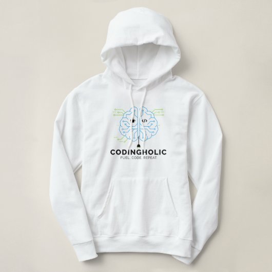 Women Clean Tech Brain Coding Graphic Developers Hoodie (Design voorkant)