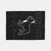 Women Dentist Frenchie Mom Shirt Funny Dog Lover D Fleece Deken (Voorkant (Horizontaal))