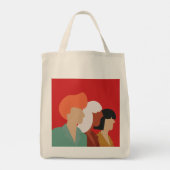 Women Diversity - Mid-Century Modern, Empowered Tote Bag (Achterkant)