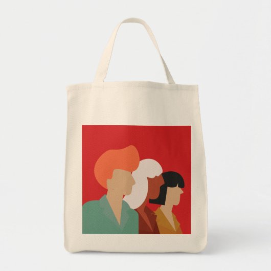 Women Diversity - Mid-Century Modern, Empowered Tote Bag (Voorkant)