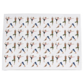 Women Doing Yoga Poses Cool Workout Pattern Groot Cadeauzakje (Voorkant)