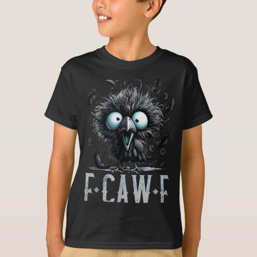 Women F-caw-f Black Crow Black Bird Funny Hallowee T-shirt (Voorkant)