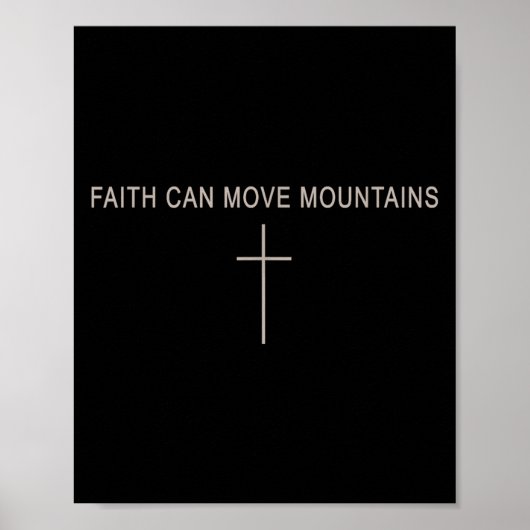 Women Faith Can Move Mountains Christian Minimalis Poster (Voorkant)