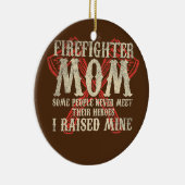 Women Fireman Moeder US Firefighter Ma Keramisch Ornament (Rechts)