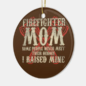 Women Fireman Moeder US Firefighter Ma Keramisch Ornament (Links)