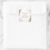 Women Floral Classic Elegant Retirement Party Vierkante Sticker (Tas)