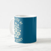 Women Floral Radicalized By Basic Decency Funny De Koffiemok (Voorkant links)