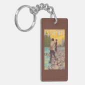 Women Fly Fishing - Glacier National Park, MT Sleutelhanger (Voorkant Links)