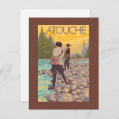 Women Fly Fishing - Latouche, Alaska Briefkaart (Voorkant / Achterkant)