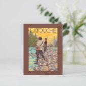 Women Fly Fishing - Latouche, Alaska Briefkaart (Staand voorkant)