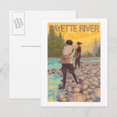 Women Fly Fishing - Payette River Briefkaart (Voorkant / Achterkant)