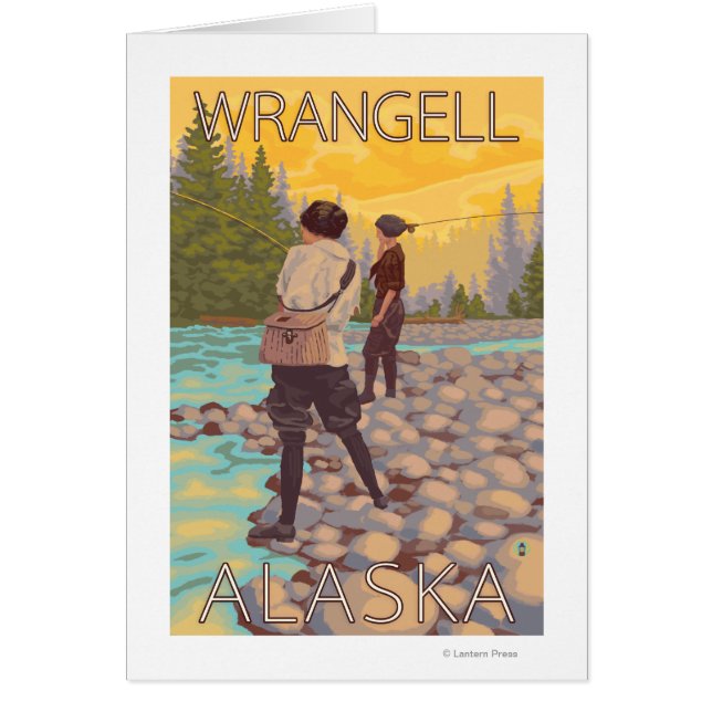 Women Fly Fishing - Wrangell, Alaska (Voorkant)