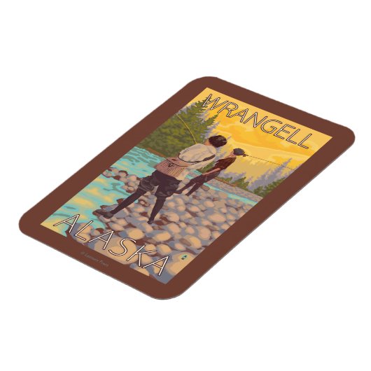 Women Fly Fishing - Wrangell, Alaska Magneet (Linkerzijde)