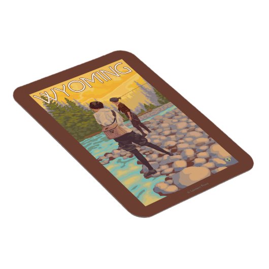 Women Fly Fishing - Wyoming Magneet (Rechterzijde)