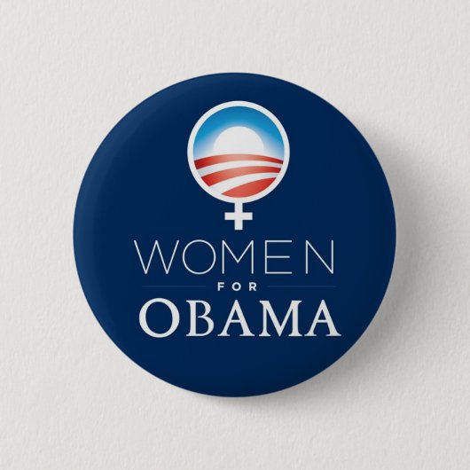 Women_for_Obama_Button Ronde Button 5,7 Cm (Voorkant)