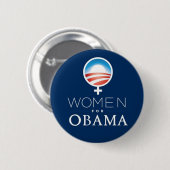 Women_for_Obama_Button Ronde Button 5,7 Cm (Voorkant /achterkant)
