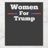 Women for trump wine bottle wijn etiket (Enkel label)