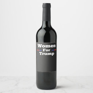 Women for trump wine bottle wijn etiket