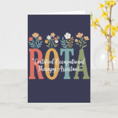 women funny floral COTA Certified Occupational Kaart (Gele Bloem)