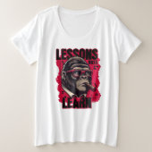 Women Gorilla Boss Lessons Learn T Shirt  (Design voorkant)