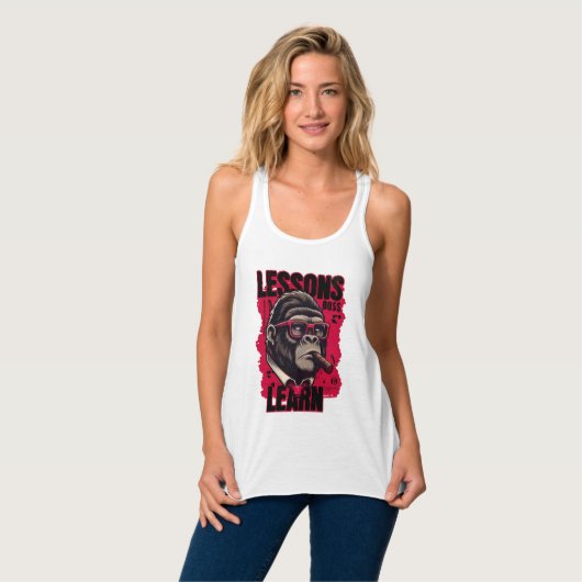 Women Gorilla Boss Lessons Learn Tank Top  (Volledige Voorkant)