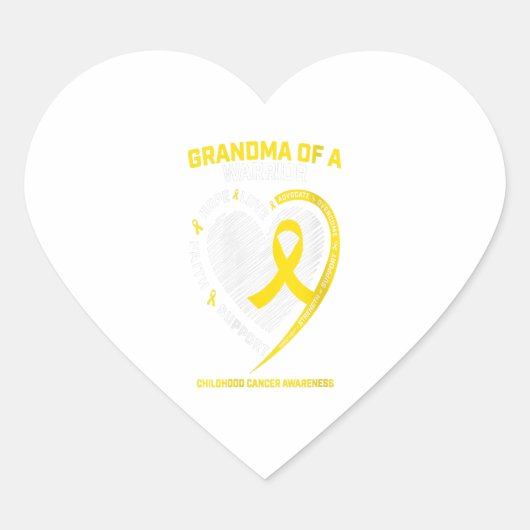 Women Grandma Grandaughter Childhood Gift Hart Sticker (Voorkant)