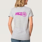 Women Gray V Neck HornGirl T-shirt (Achterkant)