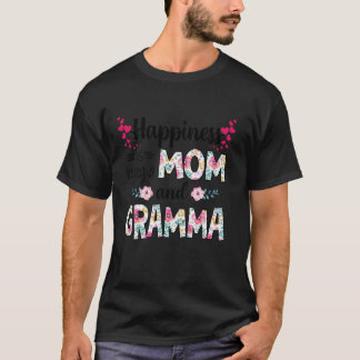 Women Happiness is een moeder en GRAMMA Schattigee T-shirt