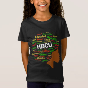 Women HBCU Afstudeerder Afro History Girls Histori T-shirt